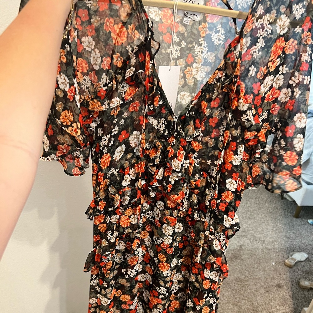 Misa high low maxi dress